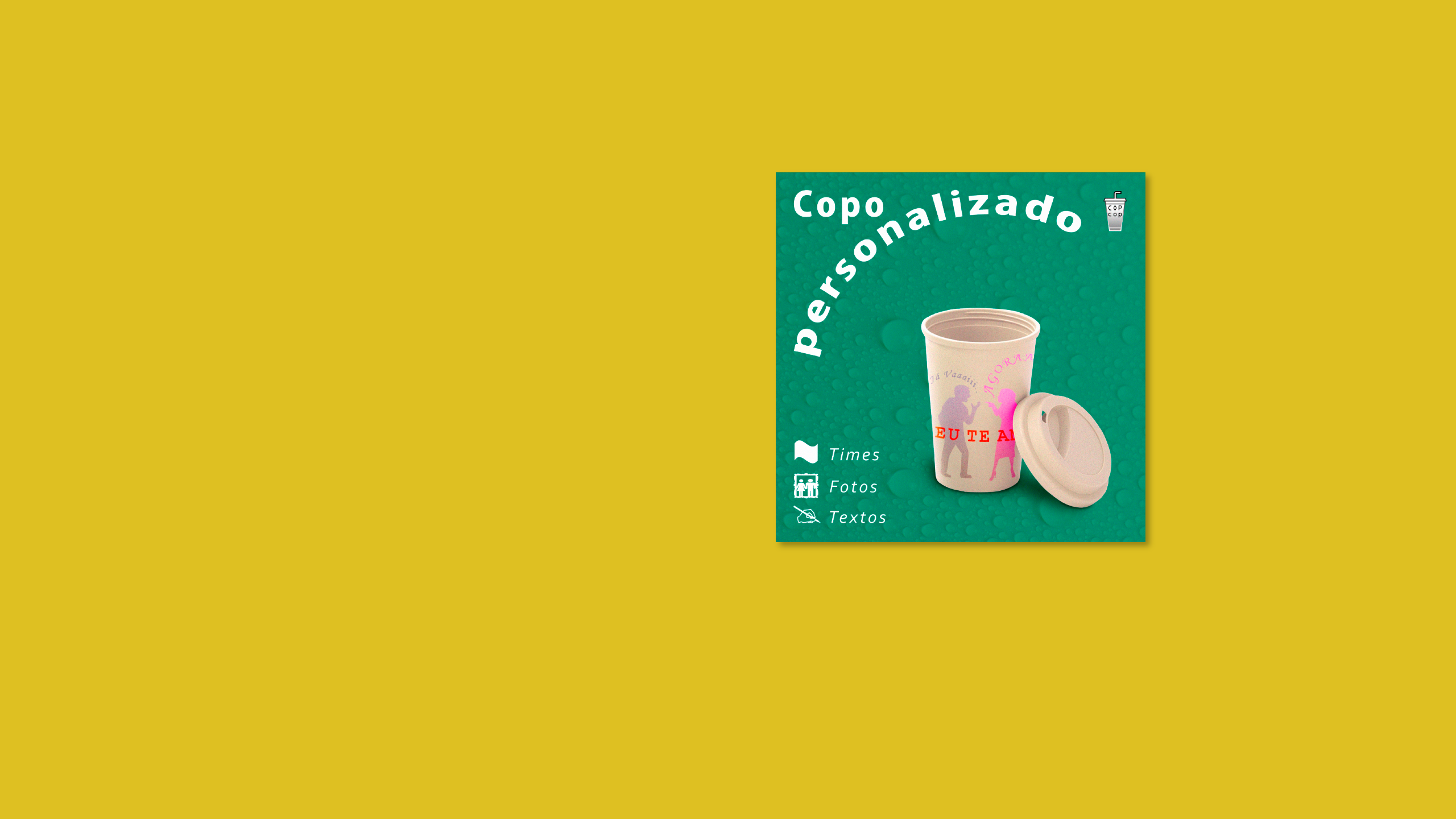 Postagem de Copo personalizado