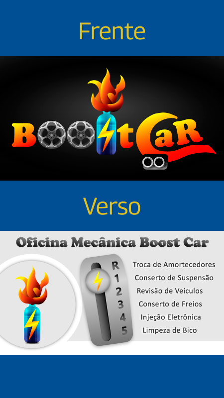 Cartão de visitas Oficina mecânica