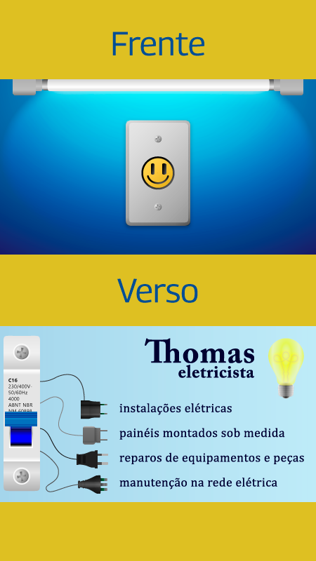 Cartão de visitas Eletricista