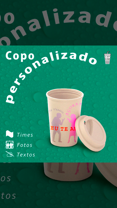 Postagem de Copo personalizado