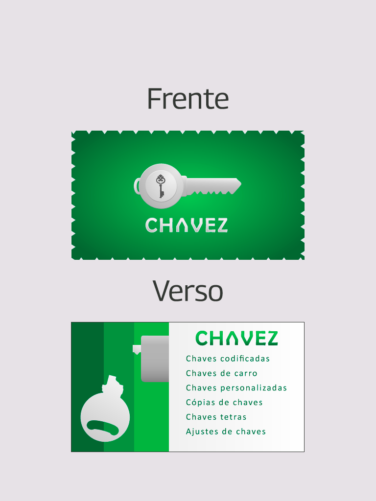 Cartão de visitas Chaveiro