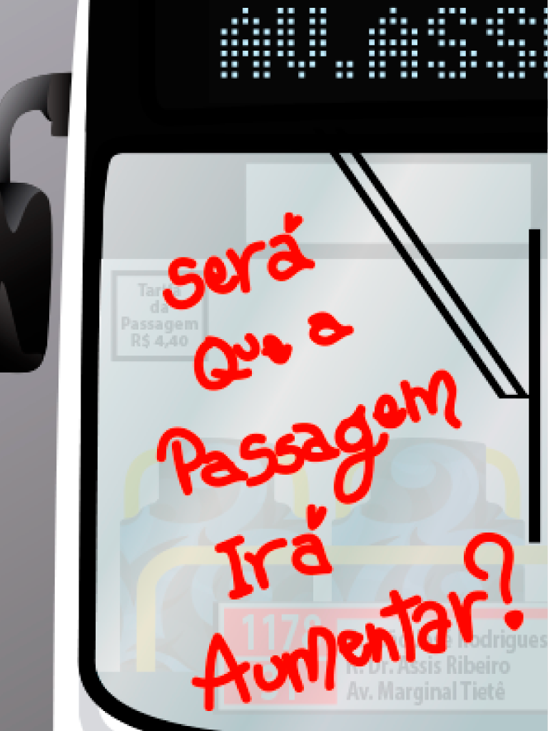 Folheto sobre aumento na condução de ônibus